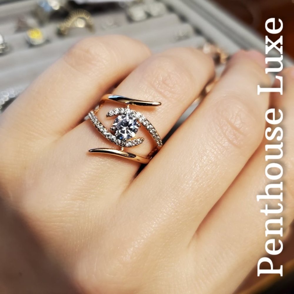 FINAL RESTOCK!! 14K Rose Gold Plated Zirconia Crystal Ring - Picture 2 of 5